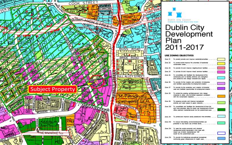 Dublin City Zoning Map Dublin city development plan map jerusalem